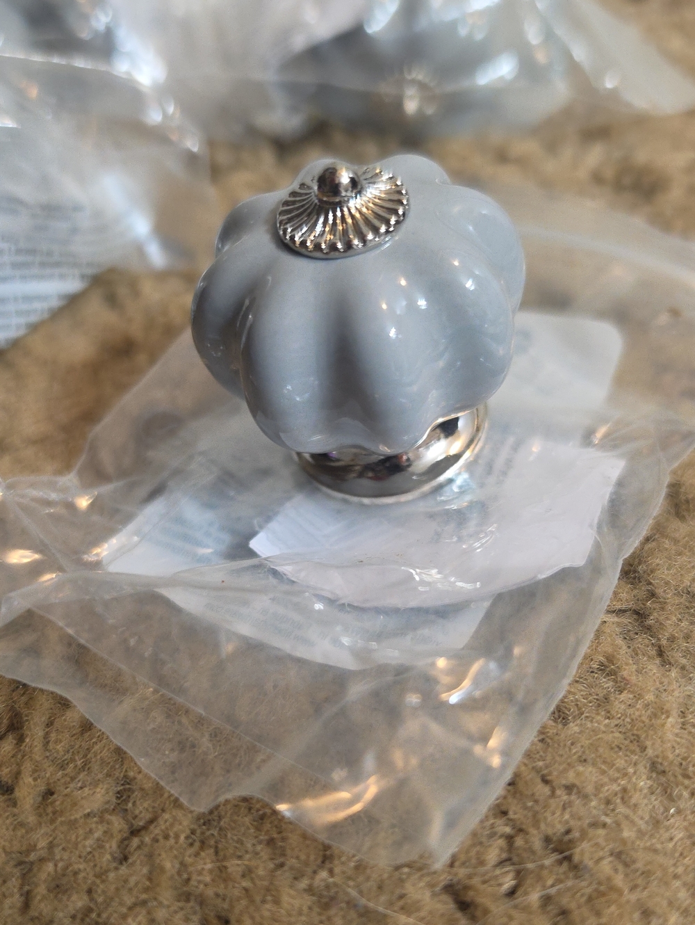 liberty Grey Ceramic Gray Pumpkin Bathroom Or Kitchen Knobs